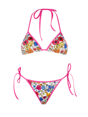 Woman triangle bikini with flower print - MC2 Saint Barth
