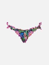 Flowers all over print swim briefs