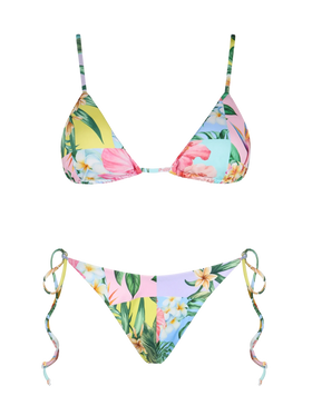 Patch flower color triangle bikini - MC2 Saint Barth