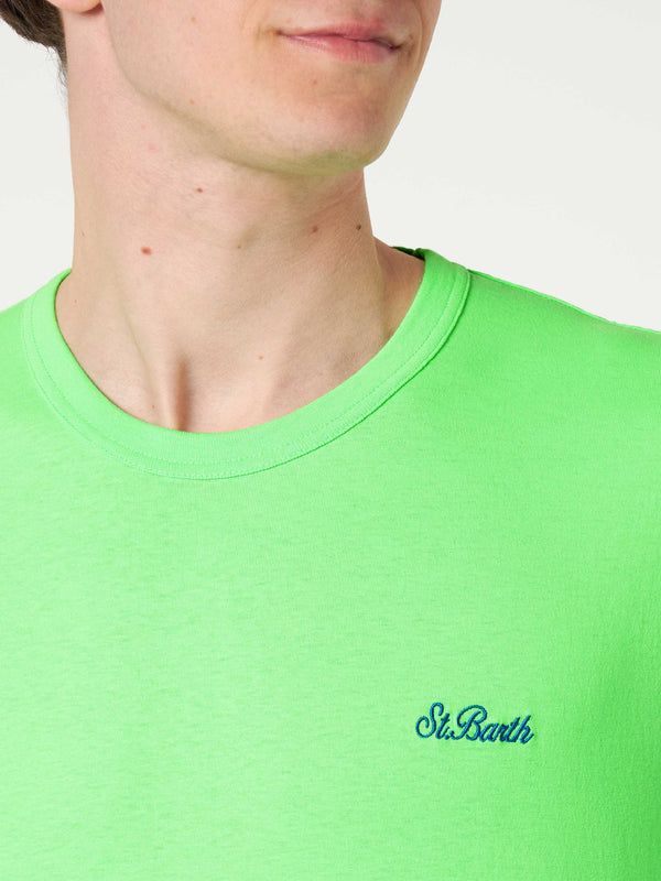 Man green cotton t-shirt