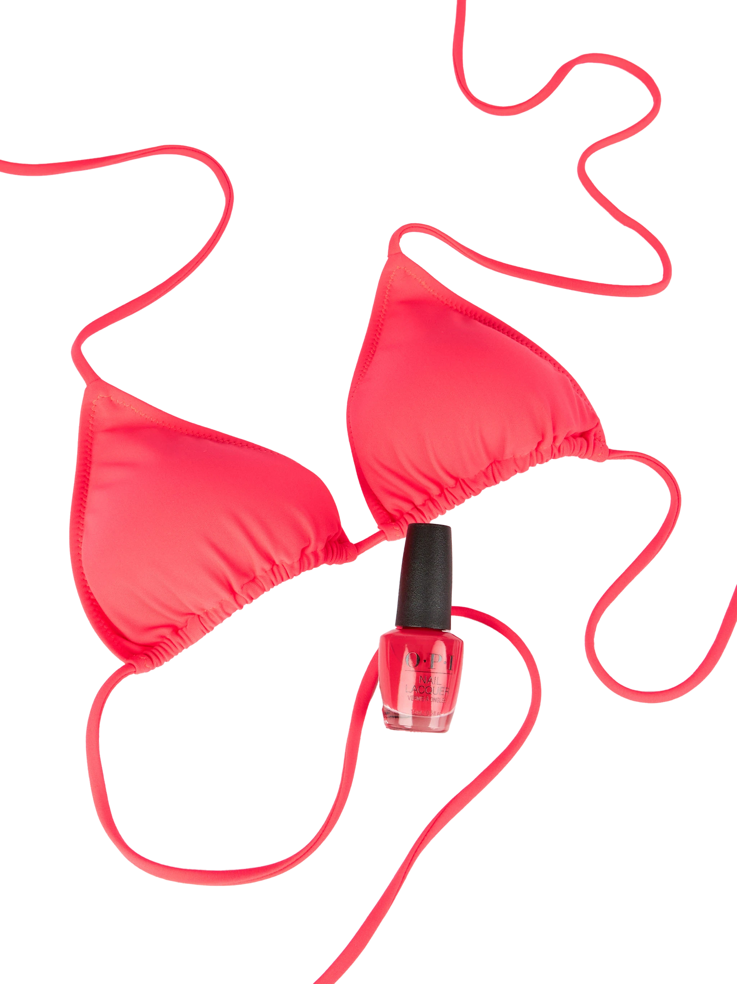 Damen-Triangel-Bikini in Neonrot
