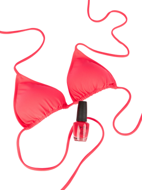 Damen-Triangel-Bikini in Neonrot