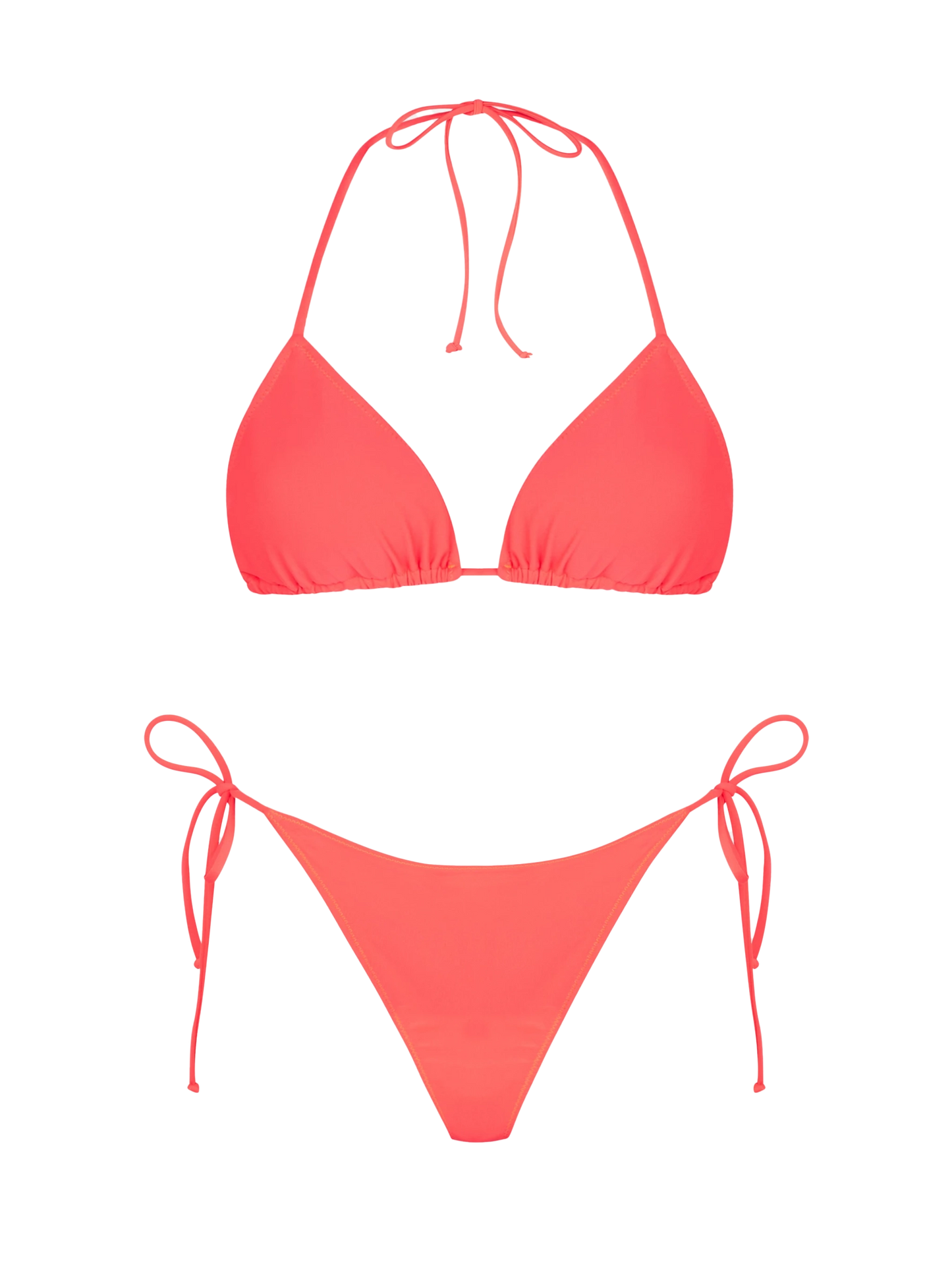 Damen-Triangel-Bikini in Neonrot