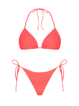 Damen-Triangel-Bikini in Neonrot