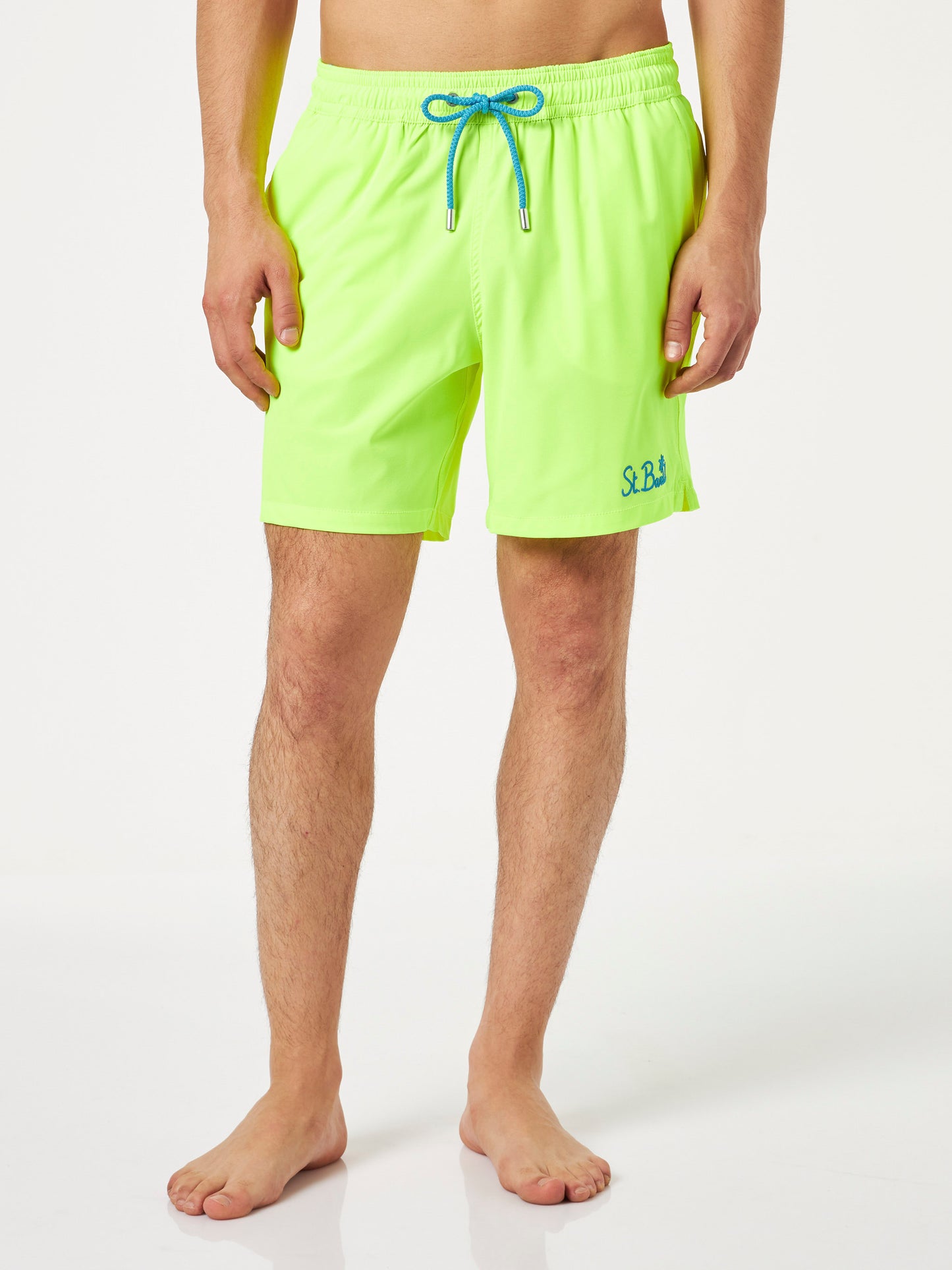 Man fluo yellow comfort swim shorts