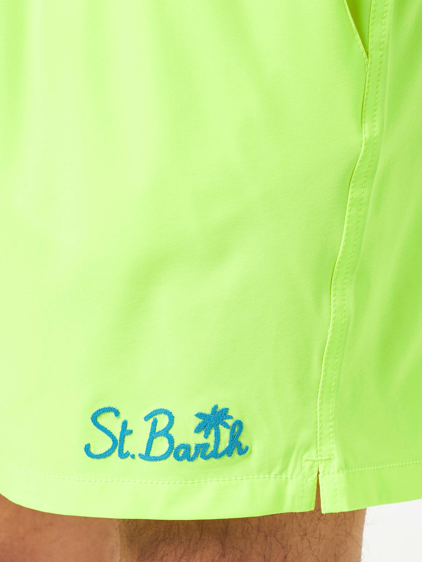 Man fluo yellow comfort swim shorts