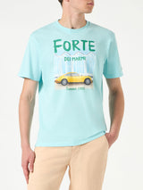 Man cotton t-shirt with Forte dei Marmi car print