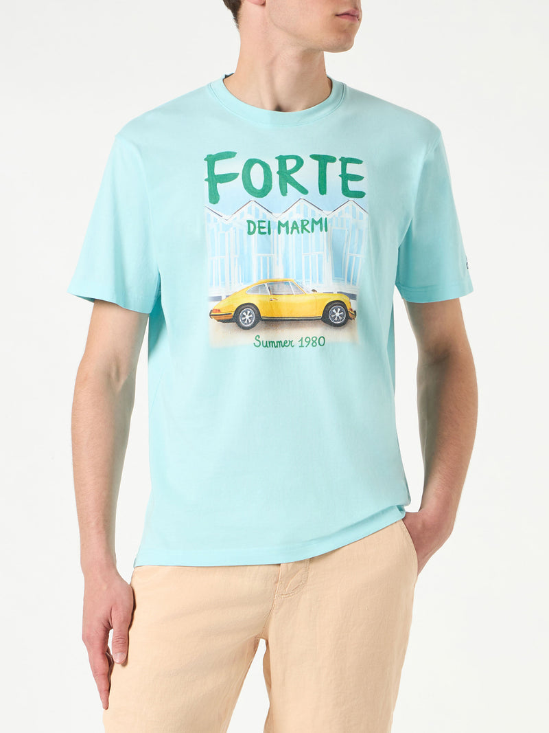 T-shirt da uomo in cotone con stampa auto Forte dei Marmi