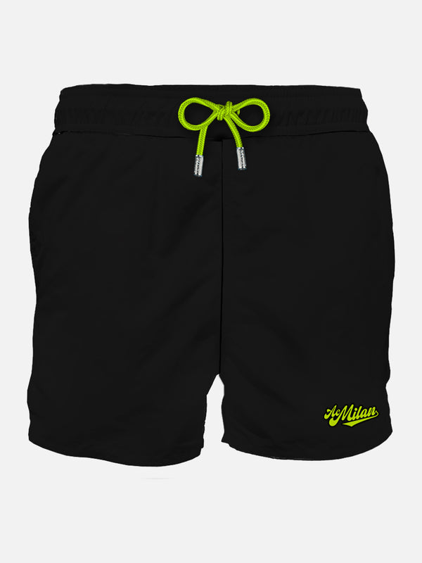 Man black swim shorts with Milan patch | MILAN SPECIAL EDITION