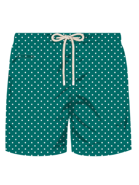 Lighting swim shorts with polka dots print