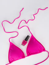 Bikini da donna a triangolo fucsia 