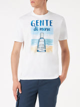 Herren-T-Shirt aus Baumwolle mit Gente di Mare-Aufdruck | GIN MARE SONDEREDITION