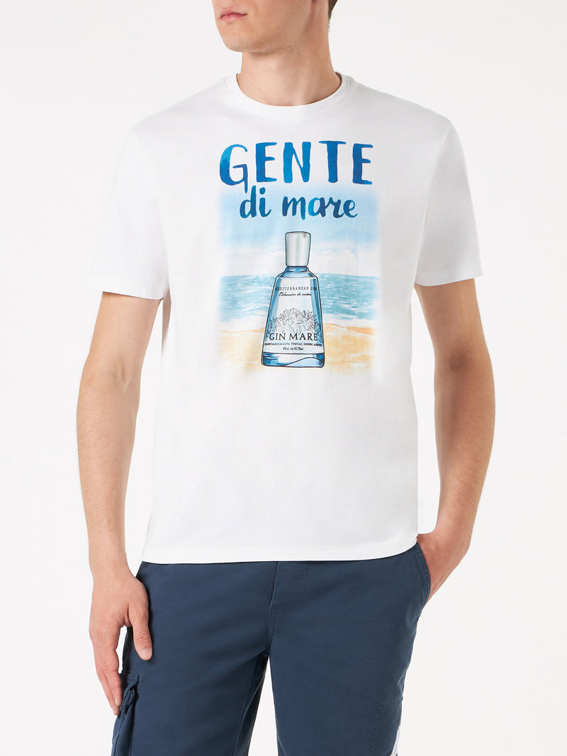 Herren-T-Shirt aus Baumwolle mit Gente di Mare-Aufdruck | GIN MARE SONDEREDITION