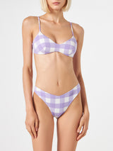 Damen-Triangel-Bikini mit Gingham-Print