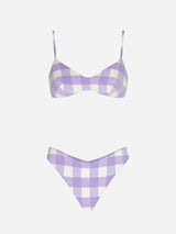 Damen-Triangel-Bikini mit Gingham-Print