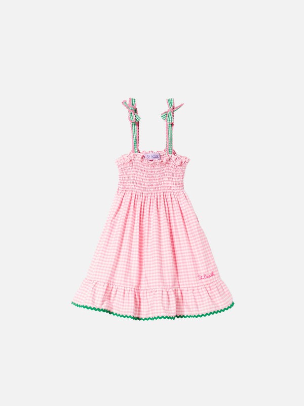 Girl dress with gingham print