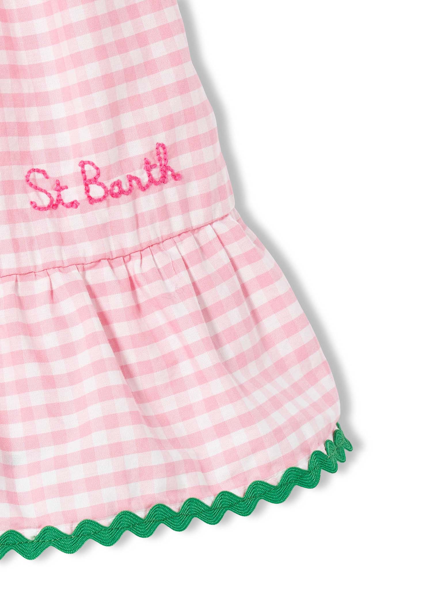Girl dress with gingham print - MC2 Saint Barth