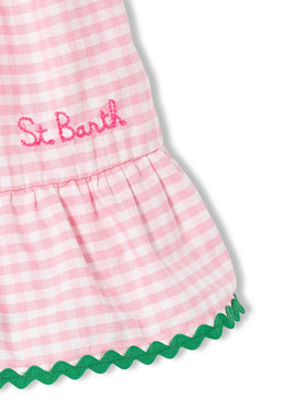 Girl dress with gingham print - MC2 Saint Barth