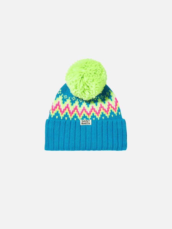 Girl beanie with pompon