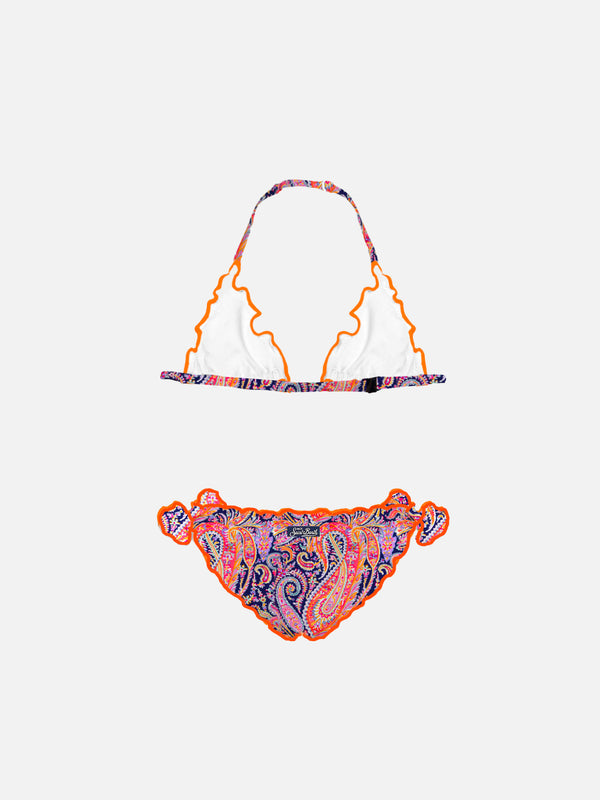 Girl triangle bikini with Liberty print | Made with Liberty fabric