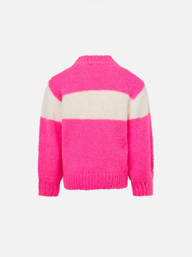 Weicher Pullover in kastiger Form für Mädchen mit St. Barth-Jacquard