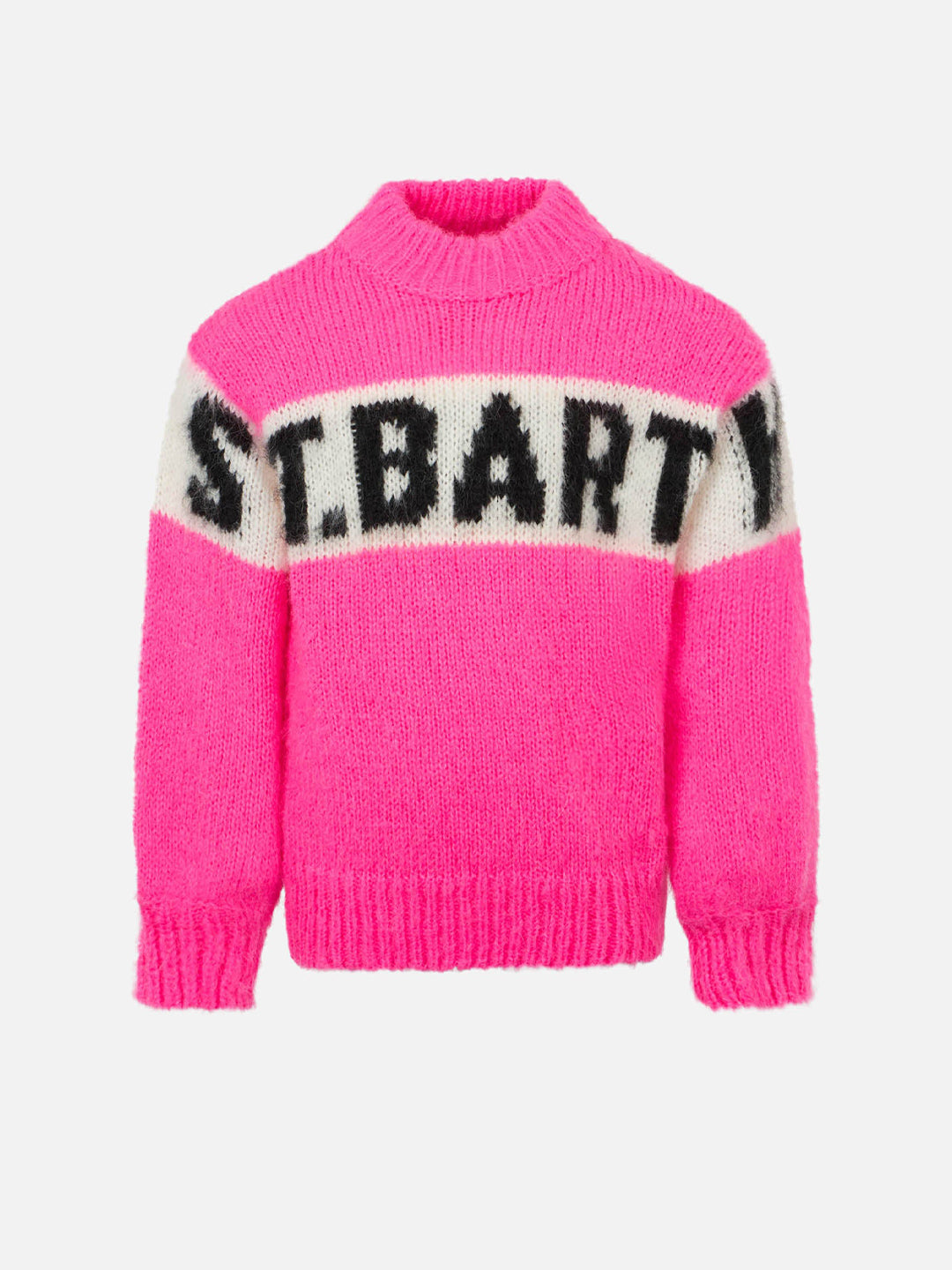 Weicher Pullover in kastiger Form für Mädchen mit St. Barth-Jacquard