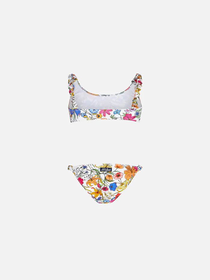 Bralette da bambina con stampa fiori