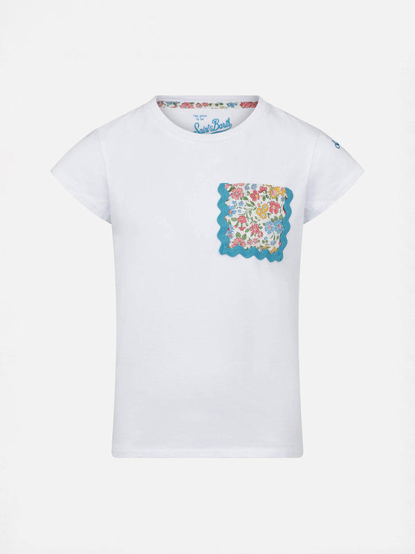 Girl cotton t-shirt with pocket