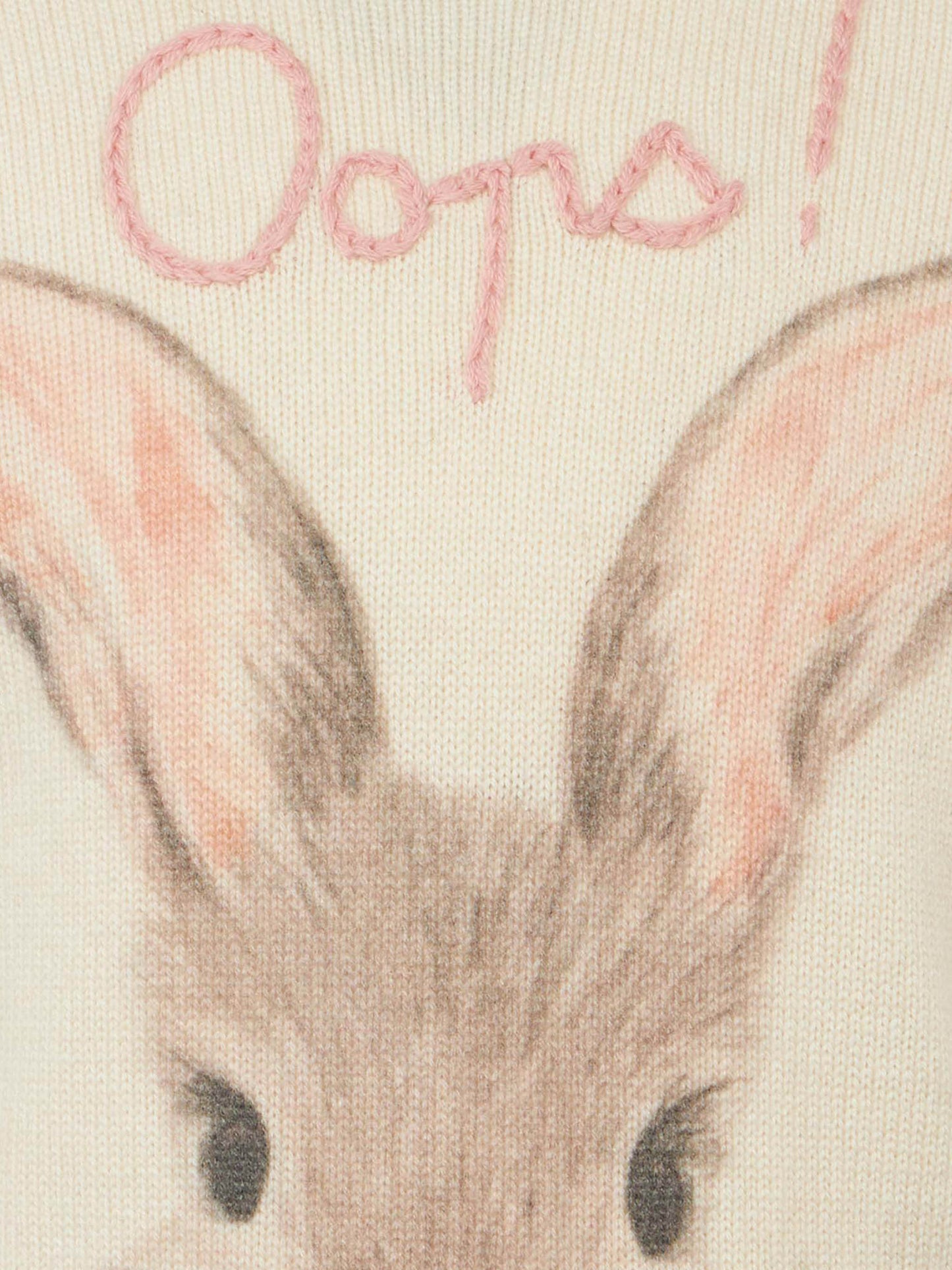 Maglione da bambina girocollo con stampa coniglietti