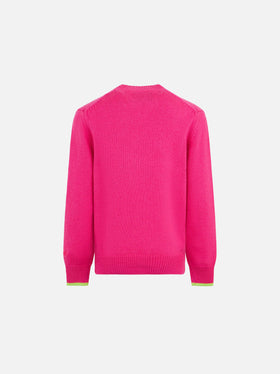 Rundhalspullover für Mädchen mit „Too Cool for School“-Aufdruck
