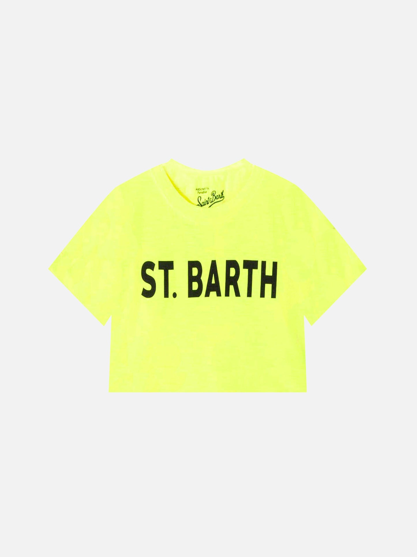 Girl fluo yellow crop t-shirt - MC2 Saint Barth