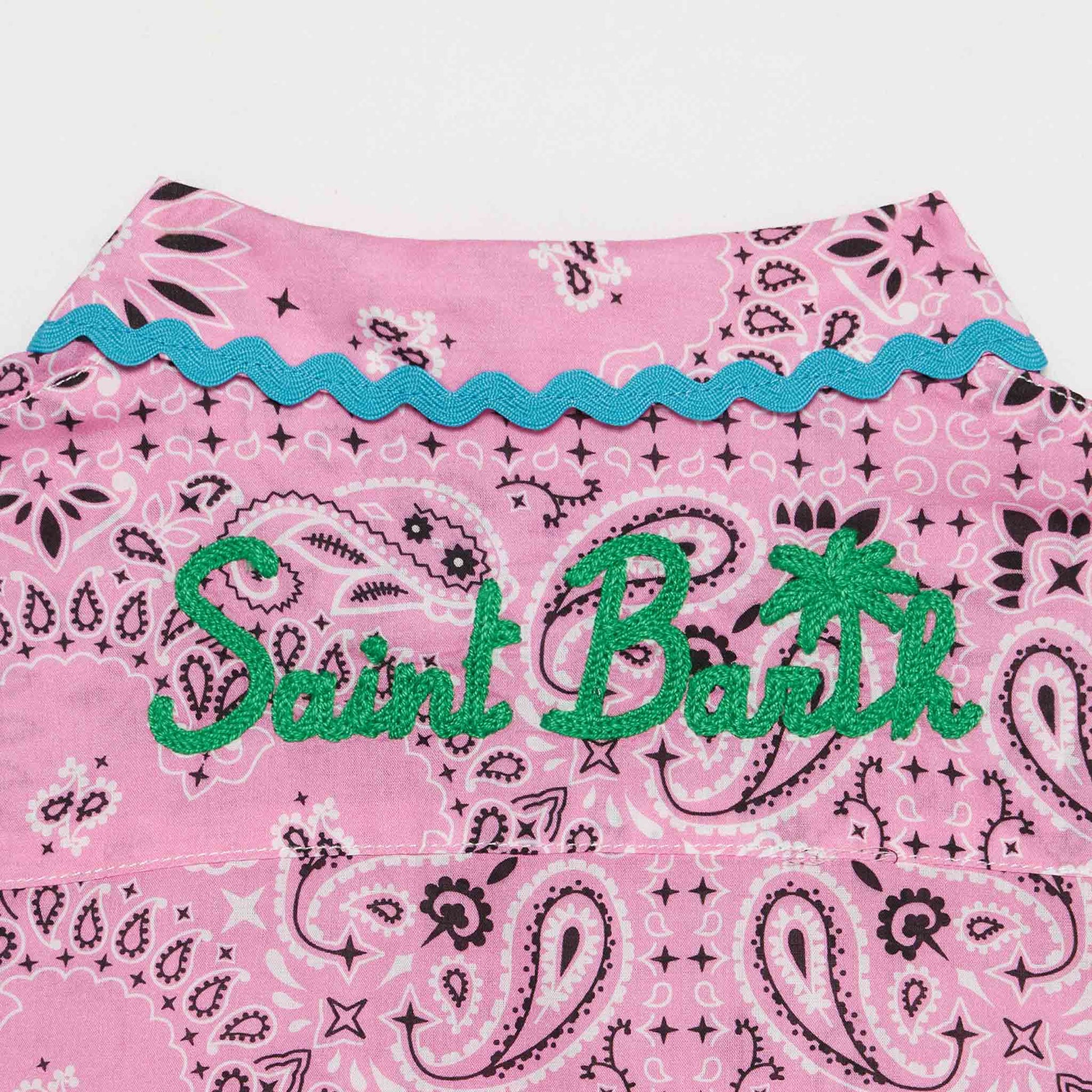 Girl shirt dress with bandanna print - MC2 Saint Barth