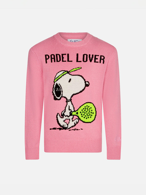 Girl crewneck sweater with Snoopy Padel print | SNOOPY PEANUTS™ SPECIAL EDITION