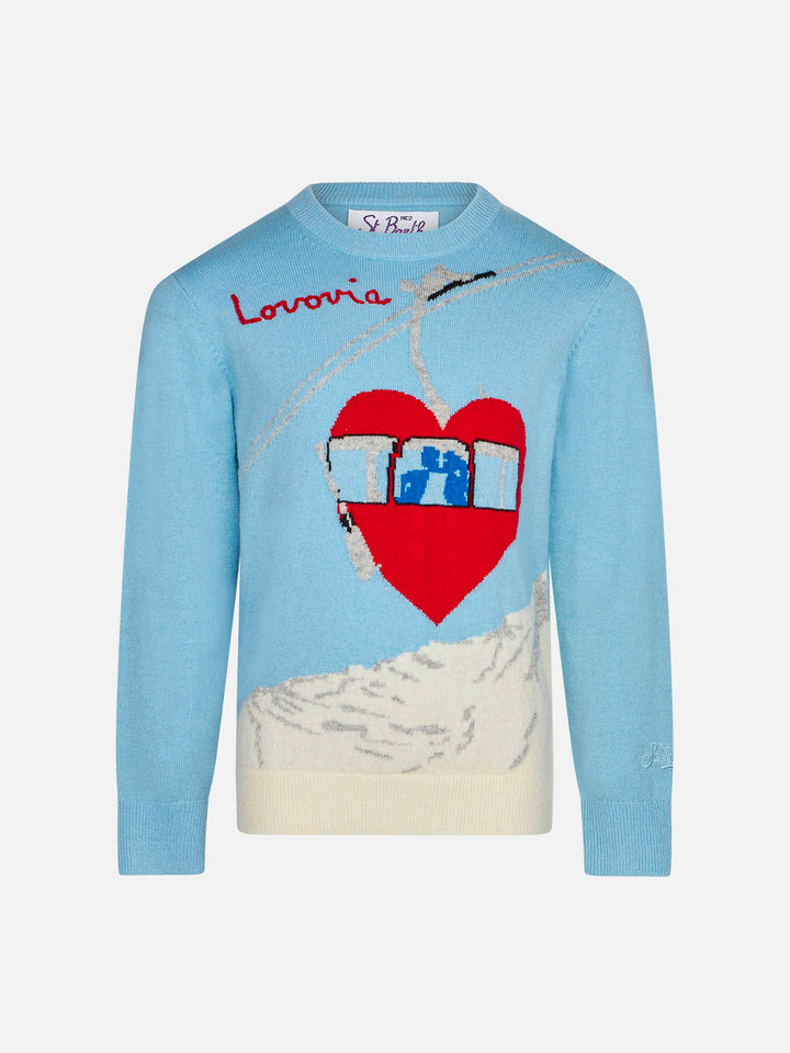 Maglione da bambina stile cartolina vintage con ricamo Lovovia
