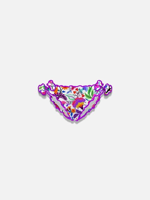 Girl swim briefs with flowers print - MC2 Saint Barth