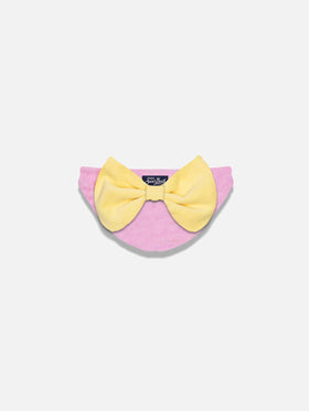 Slip da bagno da bambina in spugna con fiocco