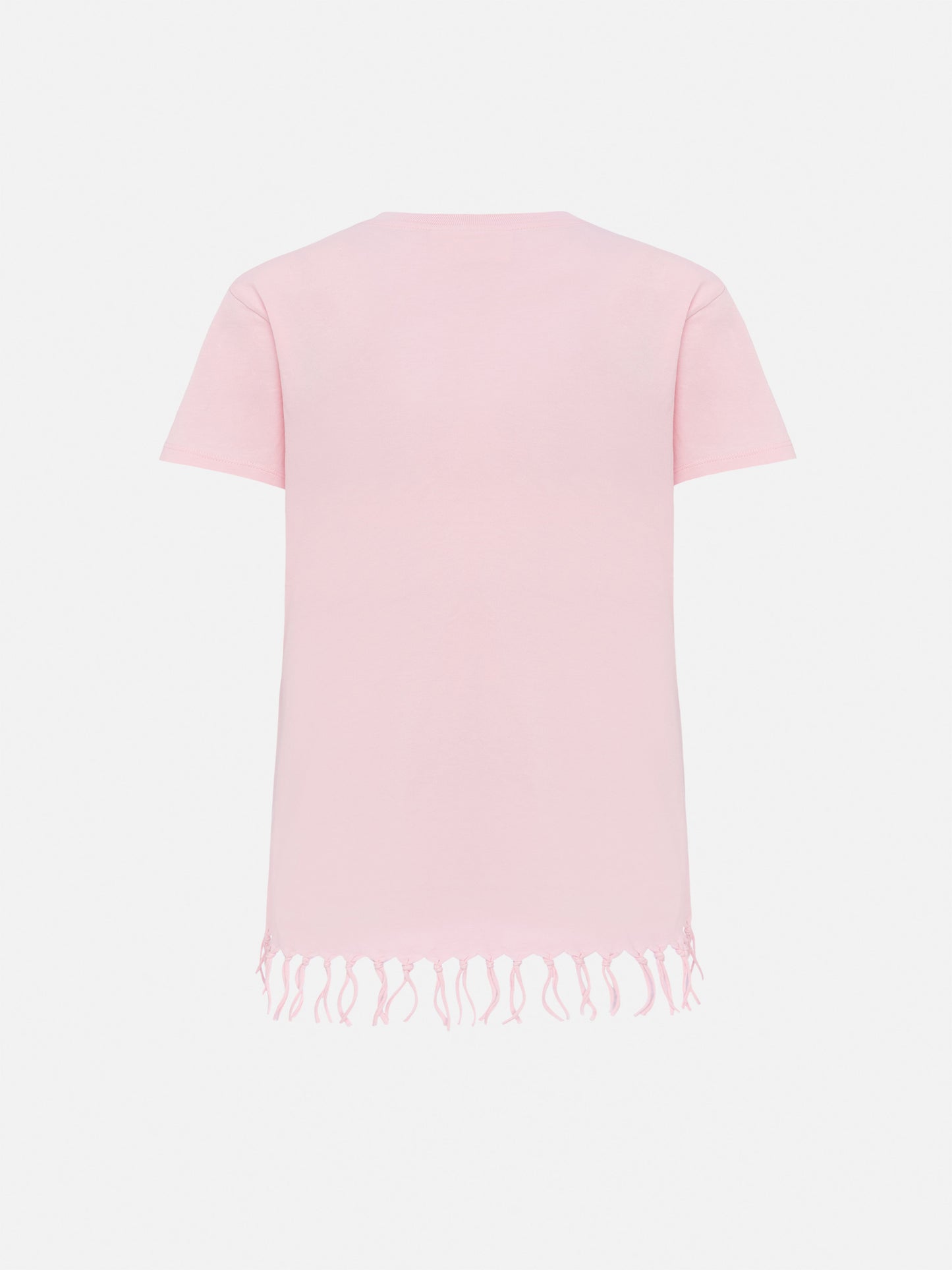 Abbey dress with fringes and terry patch