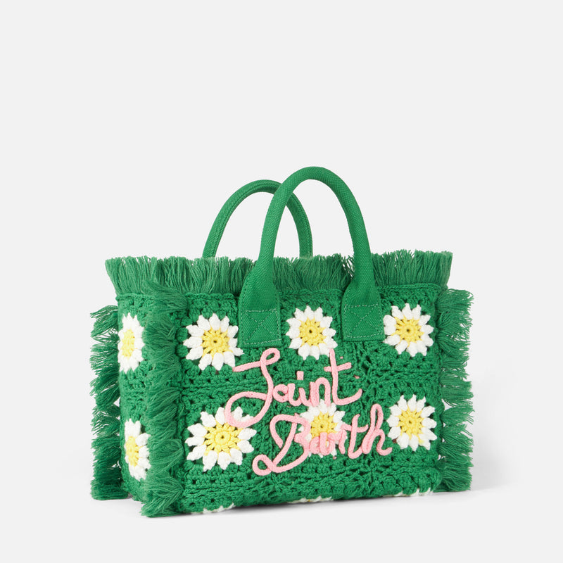 Borsa Colette con patch di fiori all'uncinetto