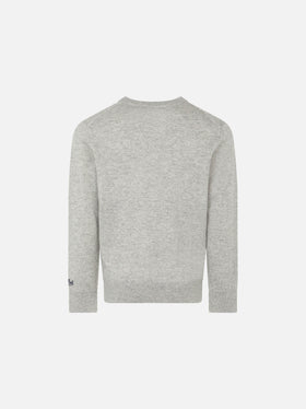 Maglione grigio da bambino stampa To be posh