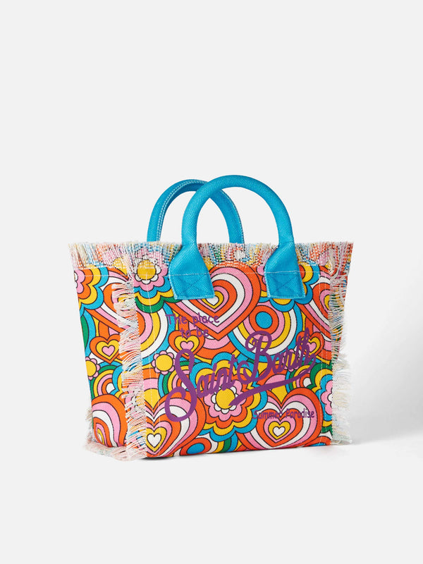 Borsa a mano Colette in tela di cotone multicolore