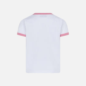 Girl cotton t-shirt with St. Barth groovy print - MC2 Saint Barth