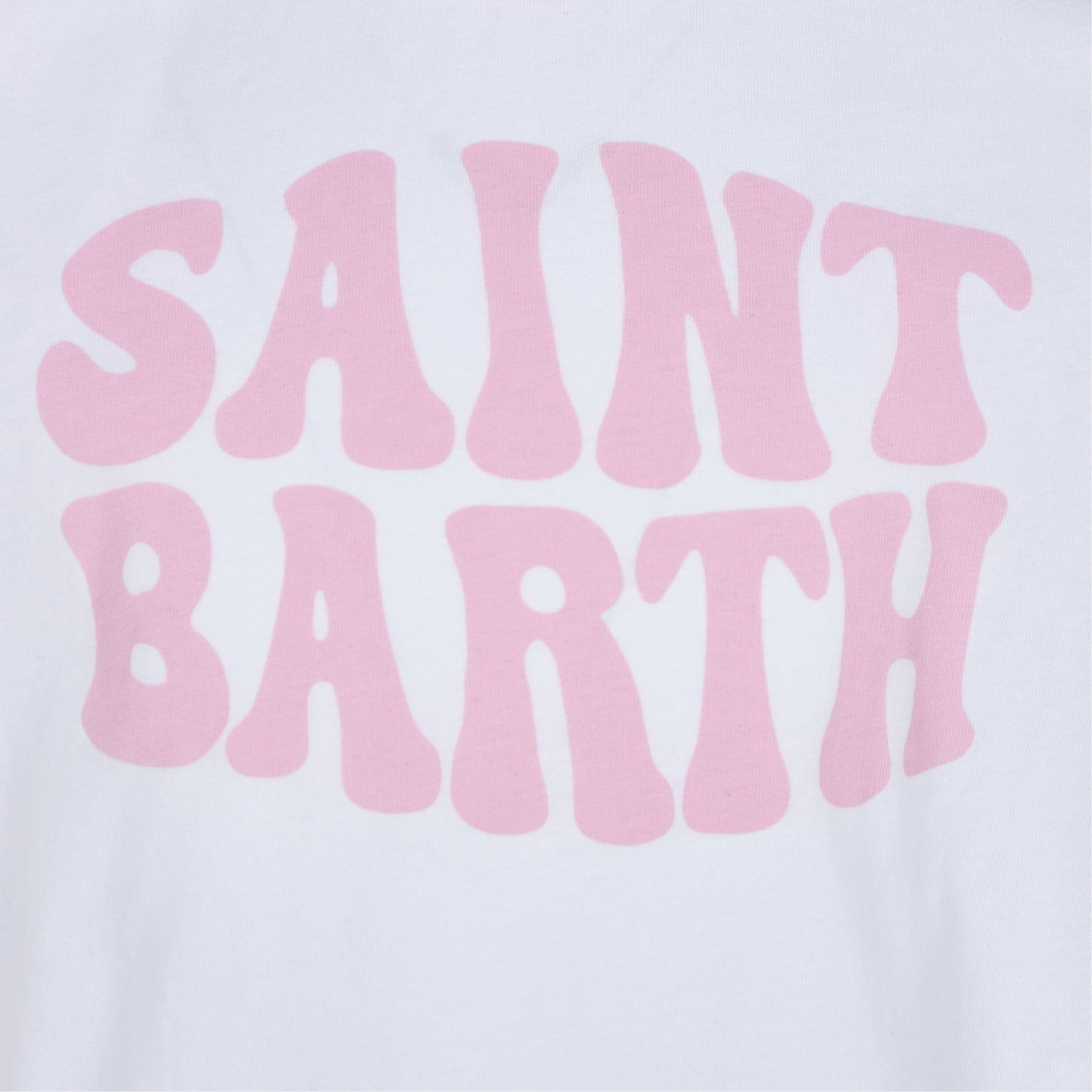 Girl cotton t-shirt with St. Barth groovy print - MC2 Saint Barth