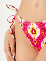 Woman bralette bikini with ikat print