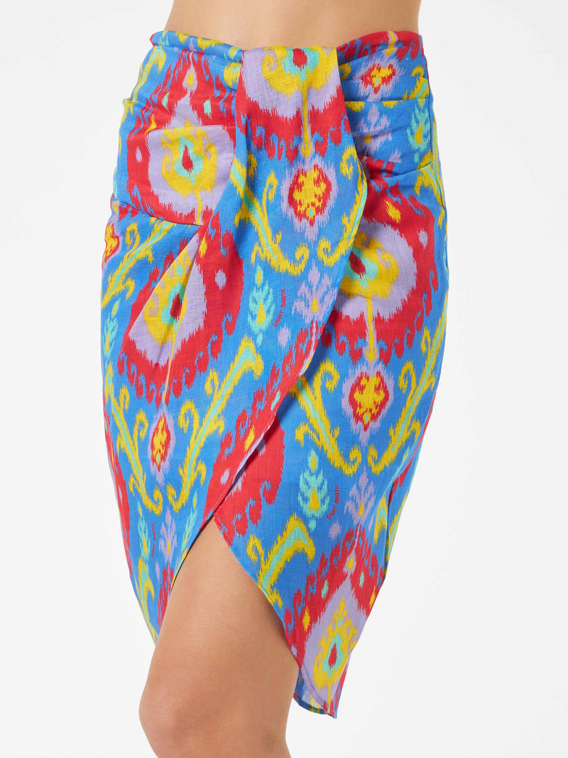 Woman mid skirt Amanda with multicolor print