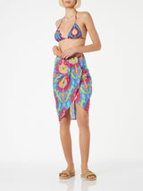 Woman mid skirt Amanda with multicolor print