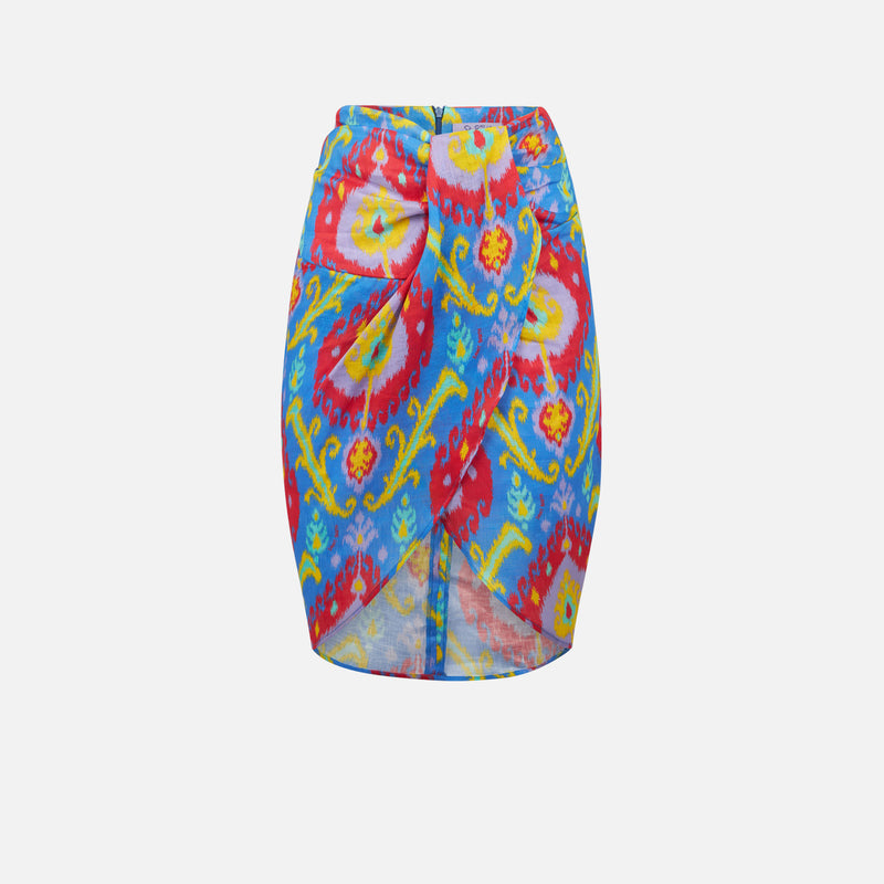 Woman mid skirt Amanda with multicolor print