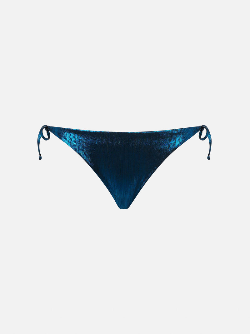 Blaue laminierte Damen-Badehose