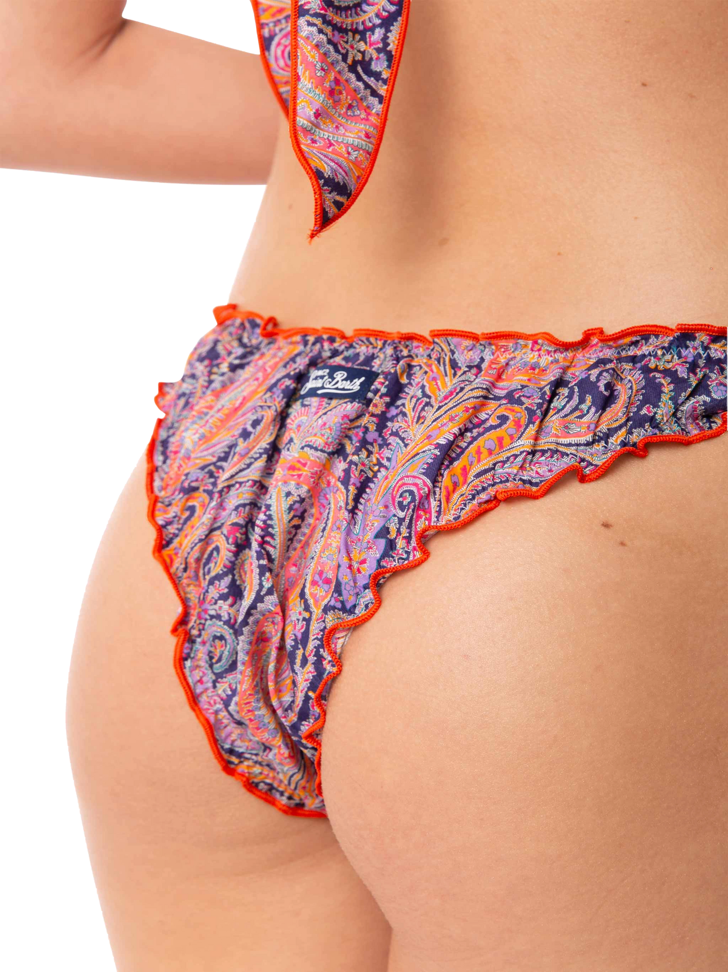 Slip da bagno da donna sgambato con stampa Liberty | Realizzato con tessuto Liberty