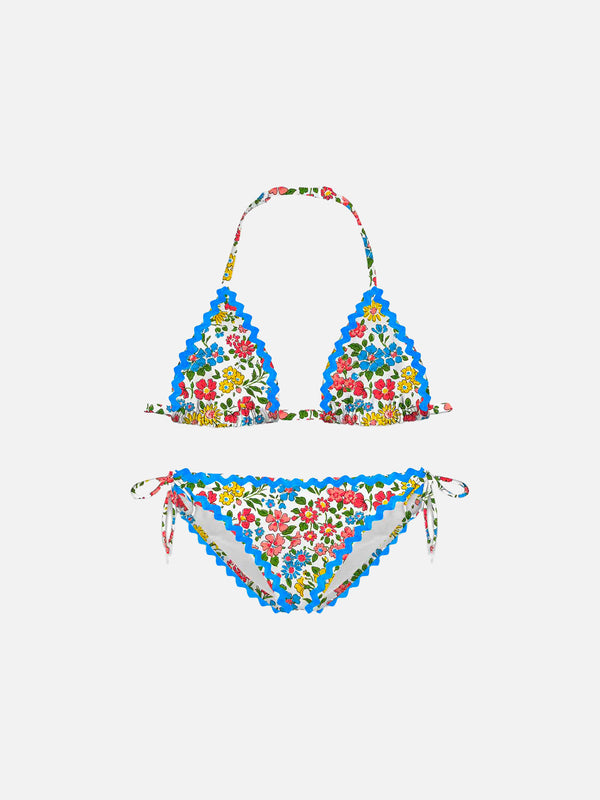 Mädchenbikini mit Blumenprint | Hergestellt aus Liberty-Stoff