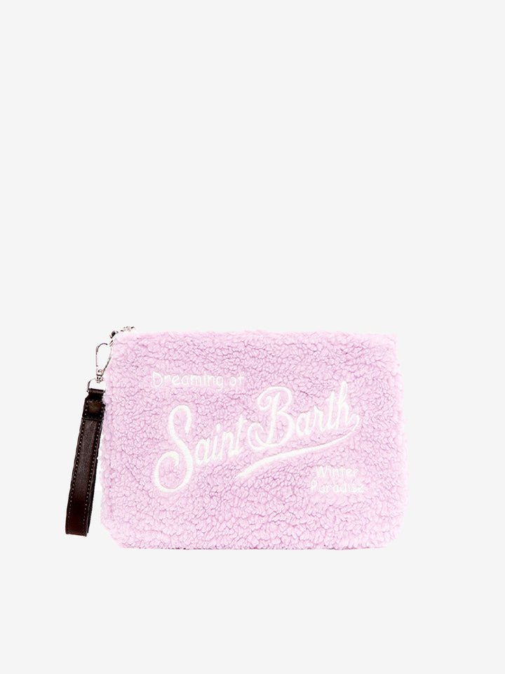 Parisienne Flieder Sherpa Umhängetasche Clutch